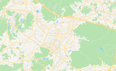 Printable street map of Higashihiroshima, Japan