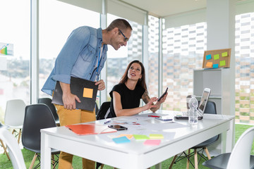 business people in the office working