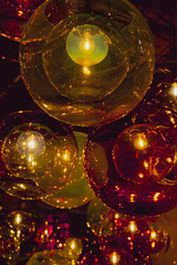 Fototapeta na wymiar abstract background with christmas balls