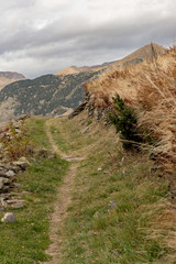 The mountain autumn landscape with colorful forest in Andorra.