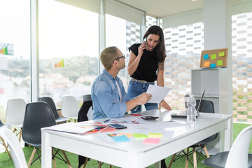 business people in the office working