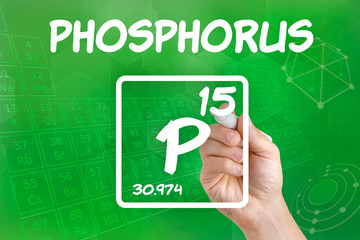 Symbol for the chemical element phosphorus