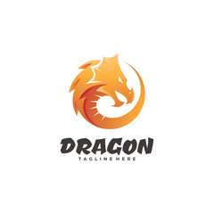 Dragon Serpent Head Mascot Logo Icon