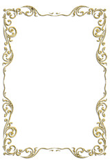 Golden vintage borde decorative frame