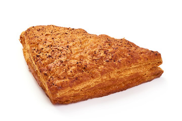 Sweet Buns with filling, isolated on white background