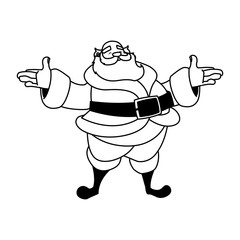 santa claus on white background