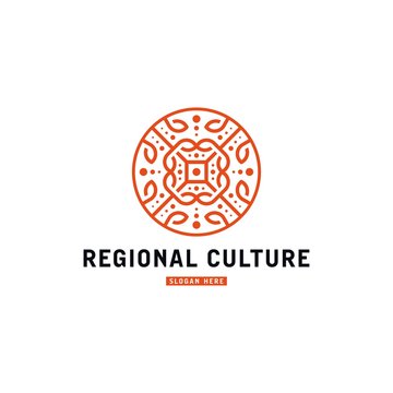 Regional Culture Logo Design. Culture and Religion Icon Design. Vintage and Creative Logo Vector