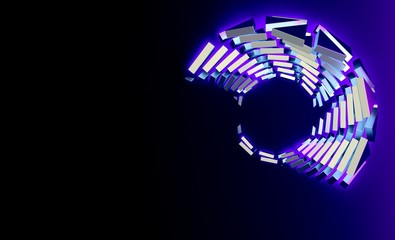 Geometry Background. Abstract Minimal Exterior Design. Creative Architectural Concept.