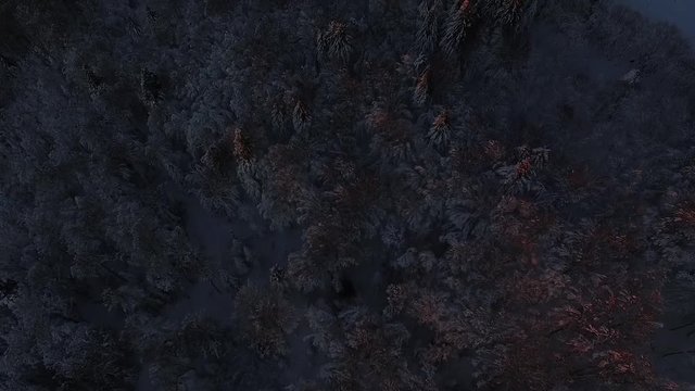 Couch&eacute; de soleil Vosgien en hiver