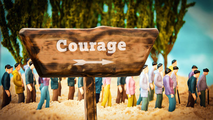 Street Sign to Courage