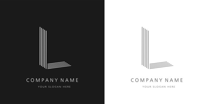 l logo letter modern design vector illustration