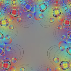 Cool bubbles background. Fresh air, and perspective space background. Abstract illustration.	
