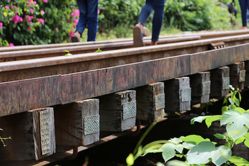 The Death Railway, Constructed during World War II,  Kanchanaburi train station and the River Kwai station, Thailand