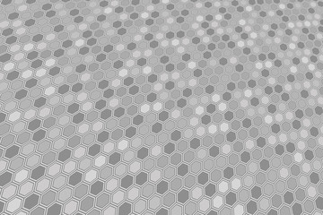 Abstract gray hexagonal background. Hexagonal cell texture.