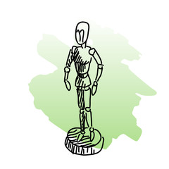 human mannequin doodle