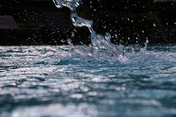 splash of water in water