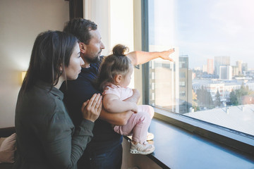 Family near the window.
