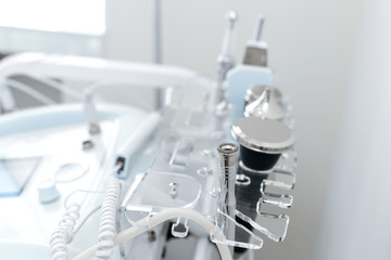 a set of tips for a cosmetological combine for skin care.