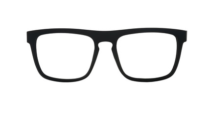 glasses in black frame