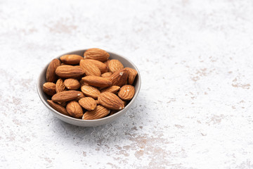 almond in bowl food background