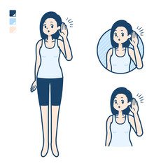 simple tank top woman_Listening