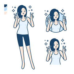 simple tank top woman_Peace-sign