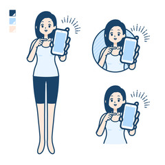 simple tank top woman_smartphone-show-screen