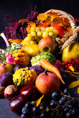 The beautiful and autumnal cornucopia