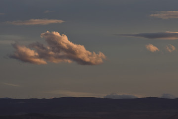 Beautiful cloud in the sunset