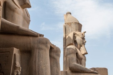 Ancient Egyptian statue in Luxor Temple