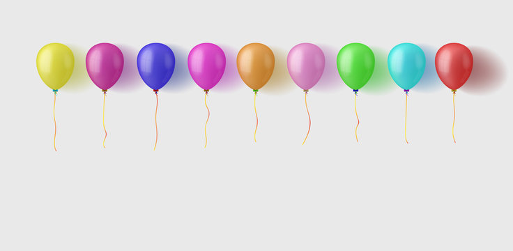colorful translucent balloons
