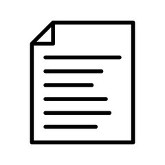 Document Vector Icon White Background