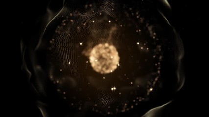 Imaginary disco ball with stars and waves spinning in nightclub. - Powered by Adobe