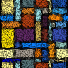 Seamless background pattern. Unusual polygonal mosaic pattern. Vector image.