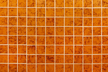 yellow wall tile mosaic background texture. bathroom interior