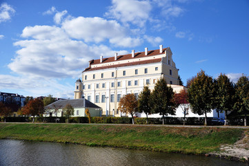 Fototapeta na wymiar Jesuit College in Pinsk, Republic of Belarus. View from the Pina River.