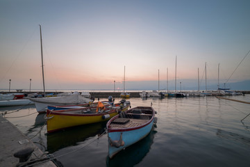 garda lake in trentino promenade walk in springtime