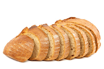 Loaf of bread isolated on white background
