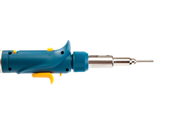 Autonomous gas soldering iron on a white background