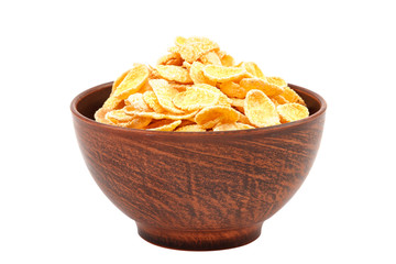 Corn flakes isolated on a white background