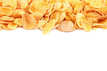 Corn flakes isolated on a white background