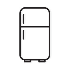 black fridge icon- vector illustration