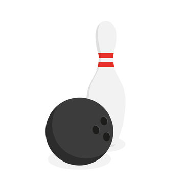 Bowling logo, icons and symbol. Bowling ball, illustration. Vector icon
