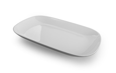 empty plate isolated on white background