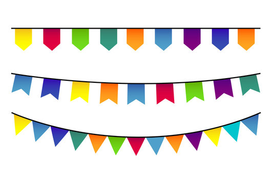 Party Background with Flags Vector Illustration. Vector celebrate background party flags