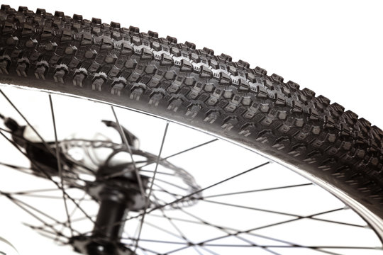 Bicycle wheel isolated on a white background