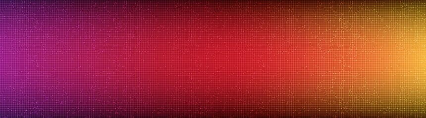 Panorama Colorful Circuit Microchip Technology on Future Background,Hi-tech Digital and Communication Concept design,Free Space For text in put,Vector illustration.