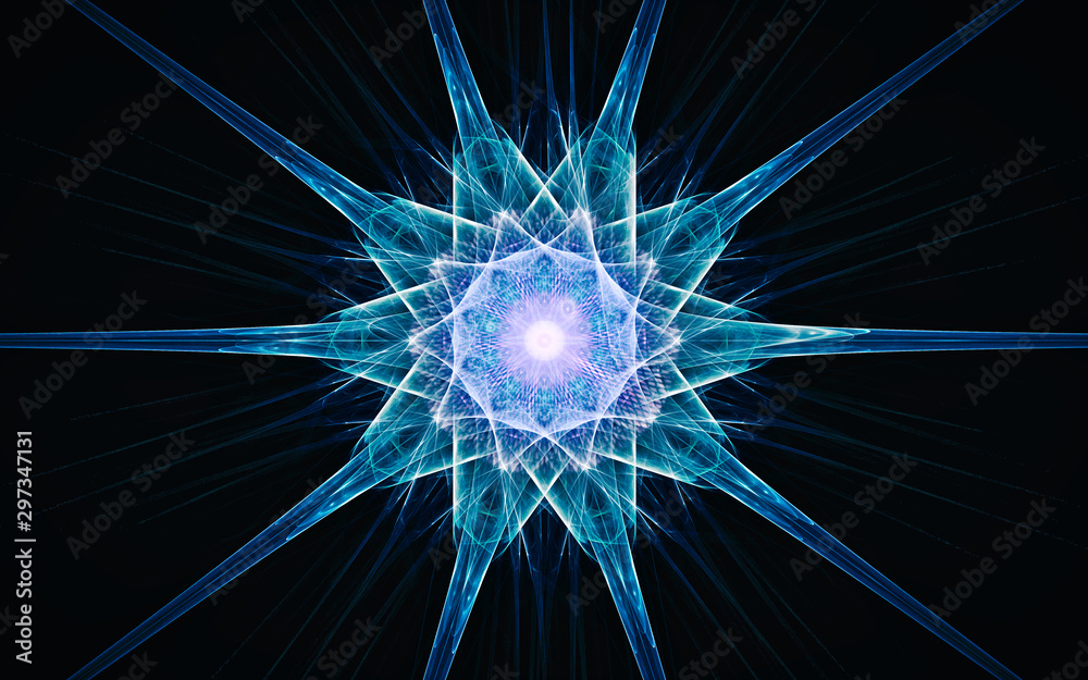 Fototapete digital generated image in the form of abstract geometric shapes of various shades and colors for us