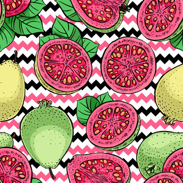 guava seamless striped pattern