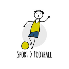 Sport icon design. Football player
